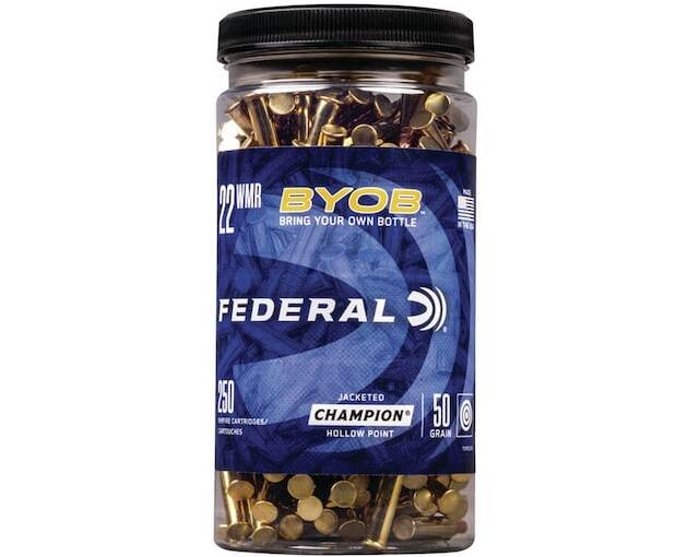Federal BYOB 22 Winchester Magnum Rimfire (WMR) Ammo 50 Grain Jacketed Hollow Point,,