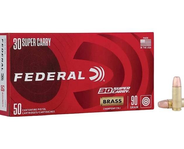 Federal Champion 30 Super Carry Ammo 90 Grain Full Metal Jacket