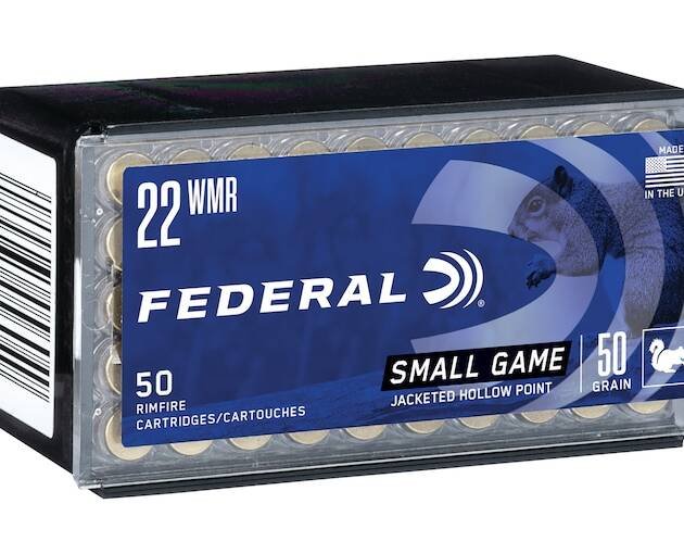 Federal Game-Shok 22 Winchester Magnum Rimfire (WMR) Ammo 50 Grain Jacketed Hollow Point