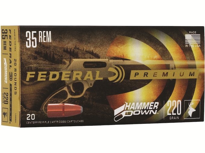 Federal Premium HammerDown 35 Remington Ammo 220 Grain Bonded Jacketed Soft Point