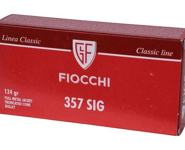 Fiocchi 357 Sig Ammo 124 Grain Full Metal Jacket