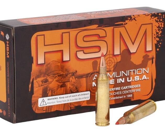 HSM 22-250 Remington Ammo 55 Grain Hornady V-Max Polymer Tip