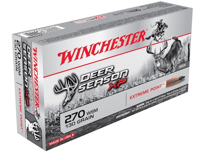 Winchester Deer Season XP 270 Winchester Short Magnum (WSM) Ammo 130 Grain Extreme Point Polymer Tip