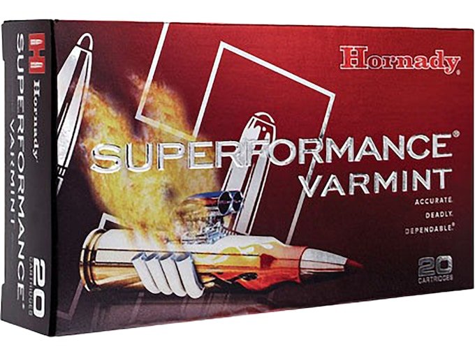 Hornady Superformance Varmint 17 Hornet Ammo 20 Grain Hornady V-Max Polymer Tip