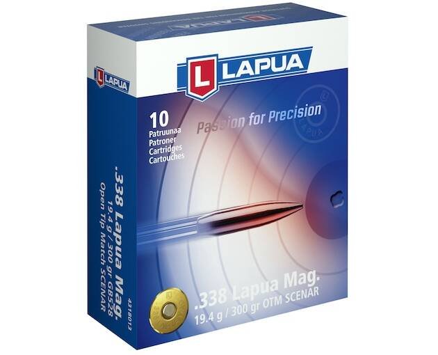 Lapua 338 Lapua Magnum Ammo 300 Grain Lapua Scenar Open Tip Match Point