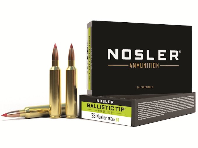 Nosler BT 28 Nosler Ammo 160 Grain Nosler Ballistic Tip Polymer Tip