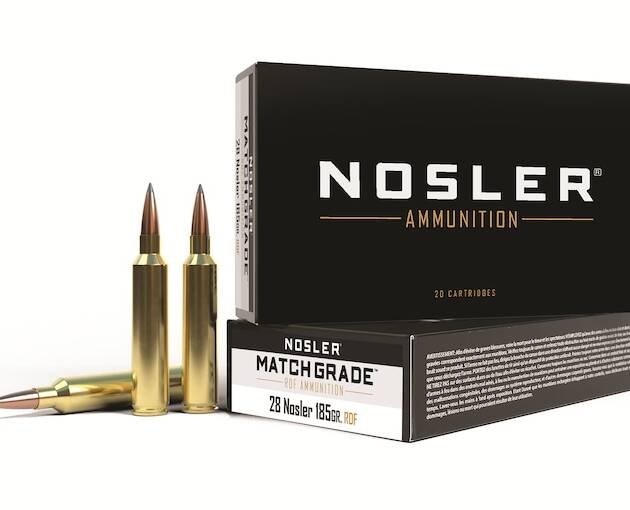 Nosler Match Grade 28 Nosler Ammo 185 Grain Nosler RDF Jacketed Hollow Point