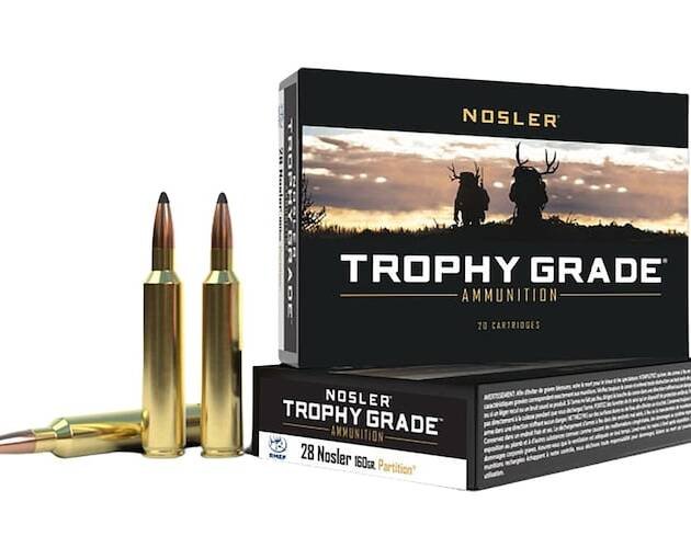Nosler RMEF Trophy Grade 28 Nosler RMEF Ammo 160 Grain Partition Jacketed Soft Point