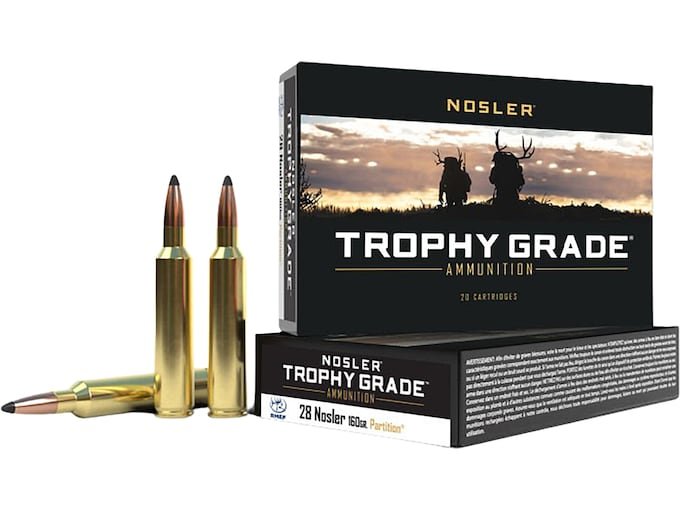 Nosler RMEF Trophy Grade 28 Nosler RMEF Ammo 160 Grain Partition Jacketed Soft Point