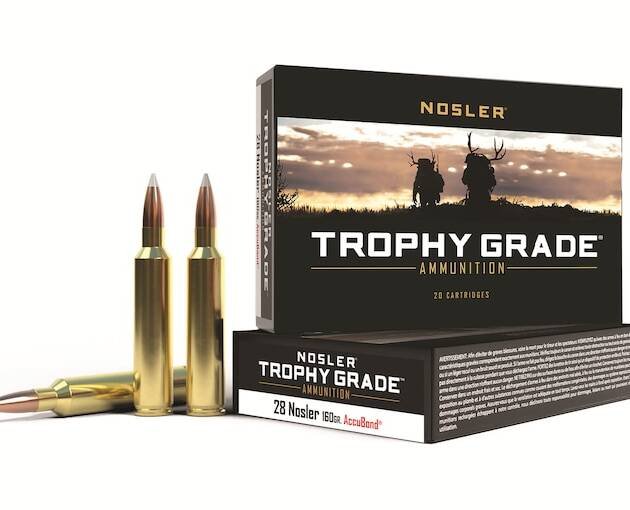 Nosler Trophy Grade 28 Nosler Ammo 160 Grain Nosler AccuBond Bonded Polymer Tip