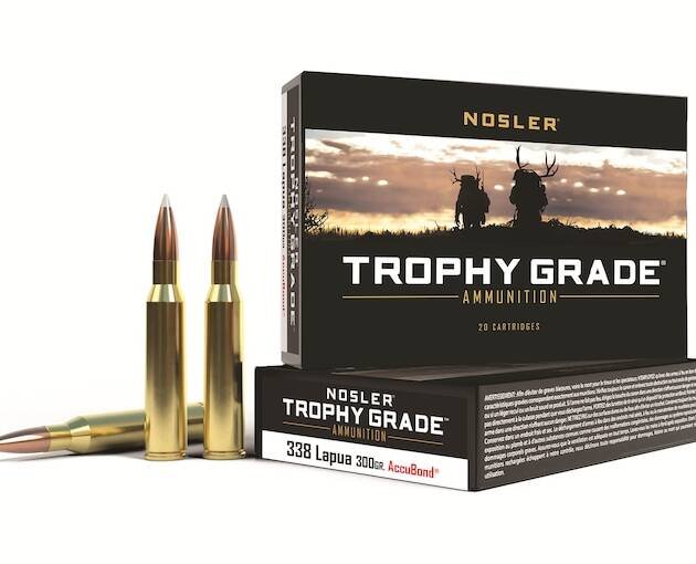 Nosler Trophy Grade 338 Lapua Magnum Ammo 300 Grain Nosler AccuBond Bonded Polymer Tip