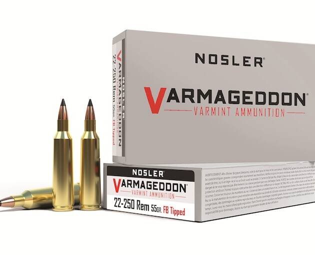 Nosler Varmageddon 22-250 Remington Ammo 55 Grain Nosler Varmageddon Polymer Tip