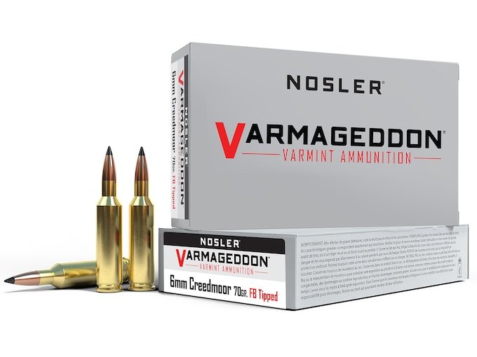 Nosler Varmageddon 6mm Creedmoor Ammo 70 Grain Nosler Varmageddon Polymer Tip