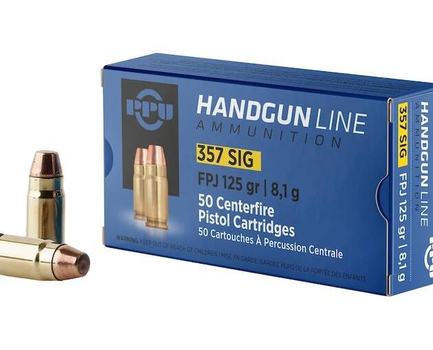 PPU 357 Sig Ammo 125 Grain Full Metal Jacket