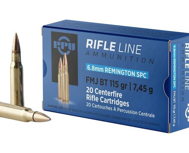 PPU 6.8mm Remington SPC Ammo 115 Grain Full Metal Jacket