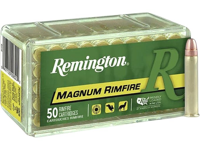 Remington 22 Winchester Magnum Rimfire (WMR) Ammo 40 Grain Jacketed Hollow Point