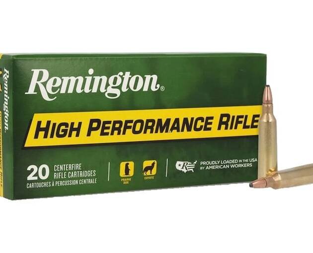 Remington High Performance Rifle 22-250 Remington Ammo 55 Grain Jacketed Soft Point