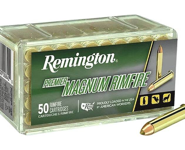 Remington Premier 22 Winchester Magnum Rimfire (WMR) Ammo 33 Grain Polymer Tip