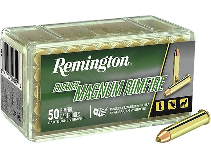 Remington Premier 22 Winchester Magnum Rimfire (WMR) Ammo 33 Grain Polymer Tip