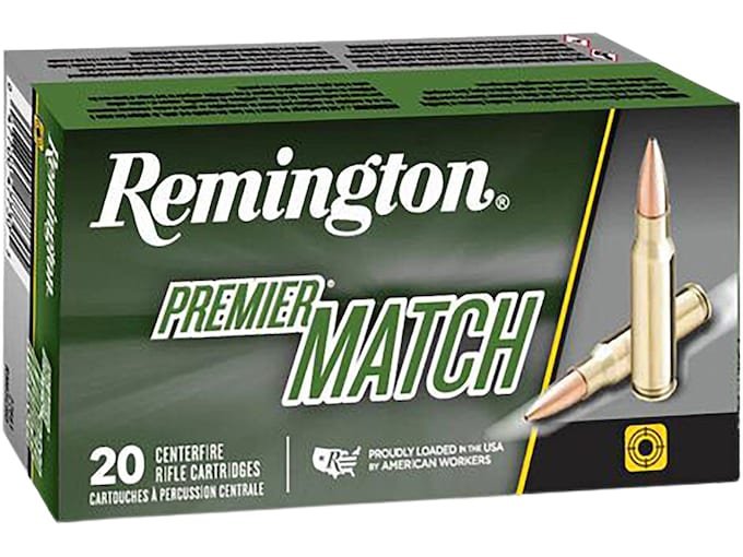 Remington Premier Match 6.8mm Remington SPC Ammo 115 Grain Sierra MatchKing Jacketed Hollow Point