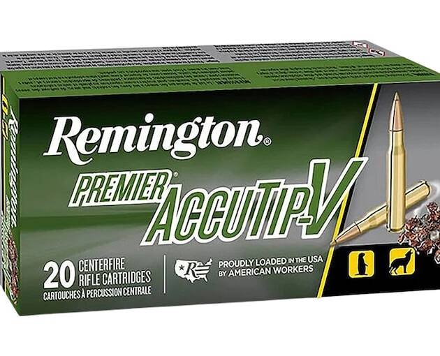 Remington Premier Varmint 22-250 Remington Ammo 50 Grain Remington AccuTip Polymer Tip