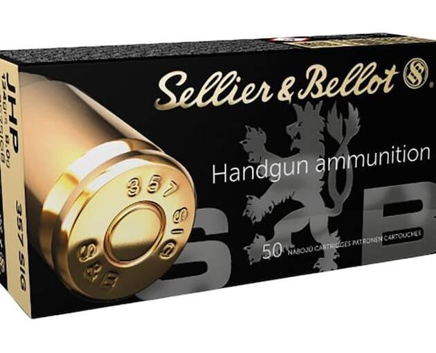 Sellier & Bellot 357 Sig Ammo 124 Grain Jacketed Hollow Point