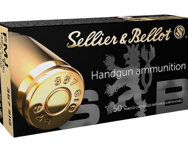 Sellier & Bellot 357 Sig Ammo 140 Grain Full Metal Jacket