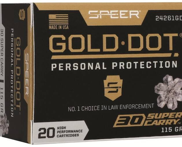 Speer Gold Dot 30 Super Carry Ammo 115 Grain Bonded Jacketed Hollow Point