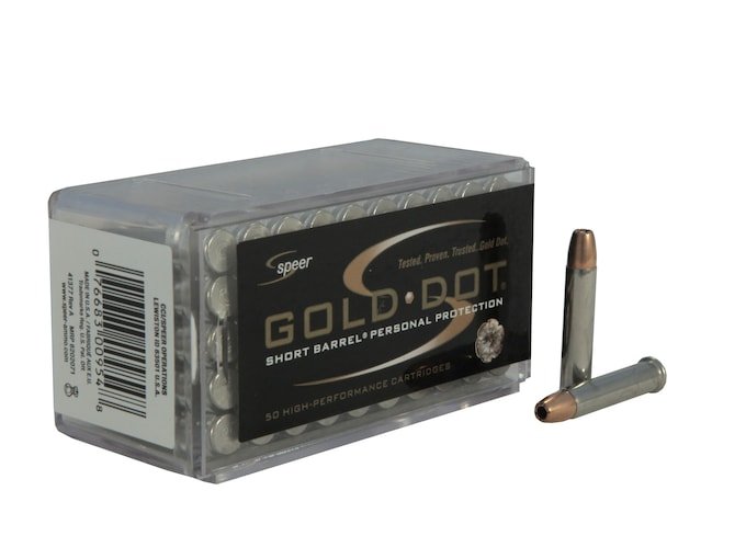 Speer Gold Dot Short Barrel 22 Winchester Magnum Rimfire (WMR) Ammo 40 Grain Jacketed Hollow Point