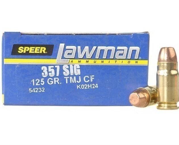 Speer Lawman Cleanfire 357 Sig Ammo 125 Grain Full Metal Jacket