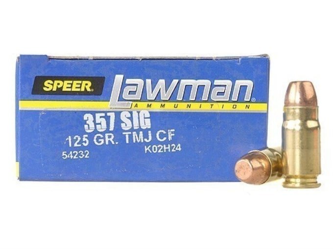 Speer Lawman Cleanfire 357 Sig Ammo 125 Grain Full Metal Jacket