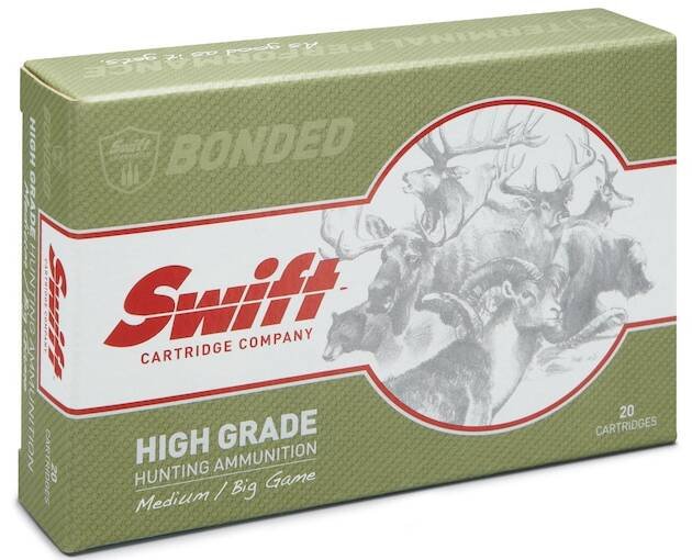 Swift High Grade Big Game Hunting 338 Lapua Magnum Ammo 210 Grain Swift Scirocco II Bonded Polymer Tip
