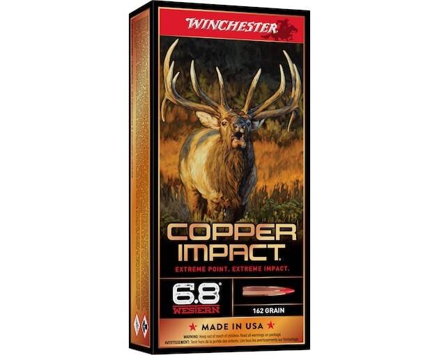 Winchester Copper Impact 6.8 Western Ammo 162 Grain Polymer Tip Lead Free