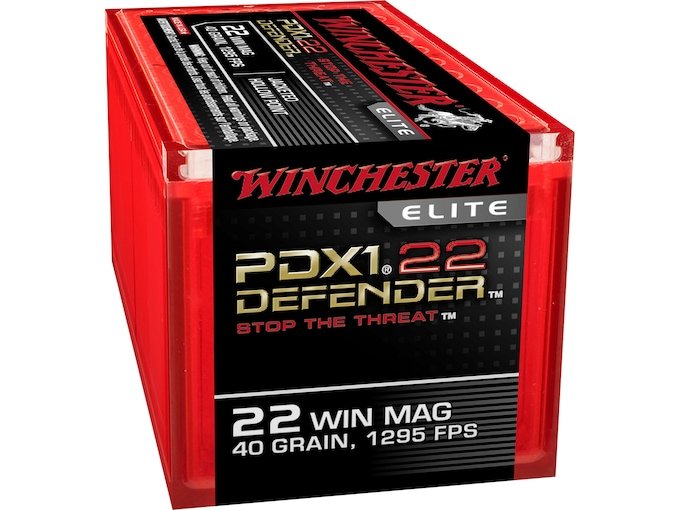 Winchester PDX1 Defender 22 Winchester Magnum Rimfire (WMR) Ammo 40 Grain Jacketed Hollow Point
