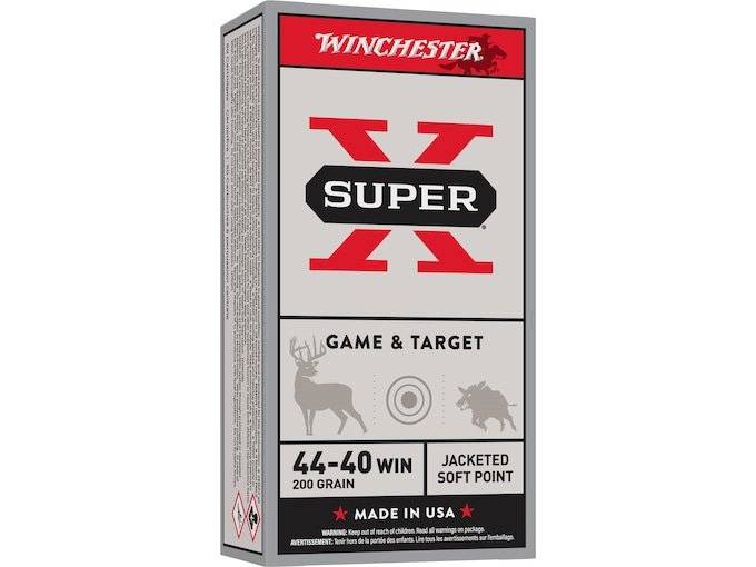 Winchester Super X 44-40 WCF Ammo 200 Grain Jacketed Soft Point