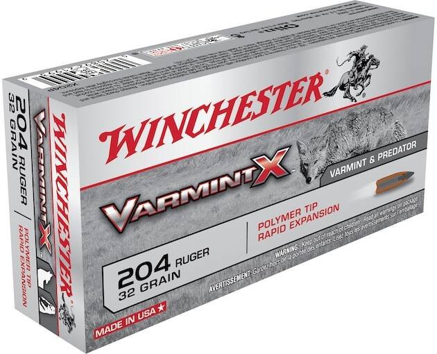 Winchester Vamint X 204 Ruger Ammo 32 Grain Polymer Tip